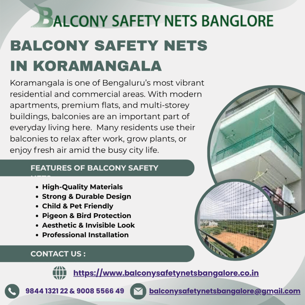 Balcony Safety Nets in Koramangala – Venky Safety Nets