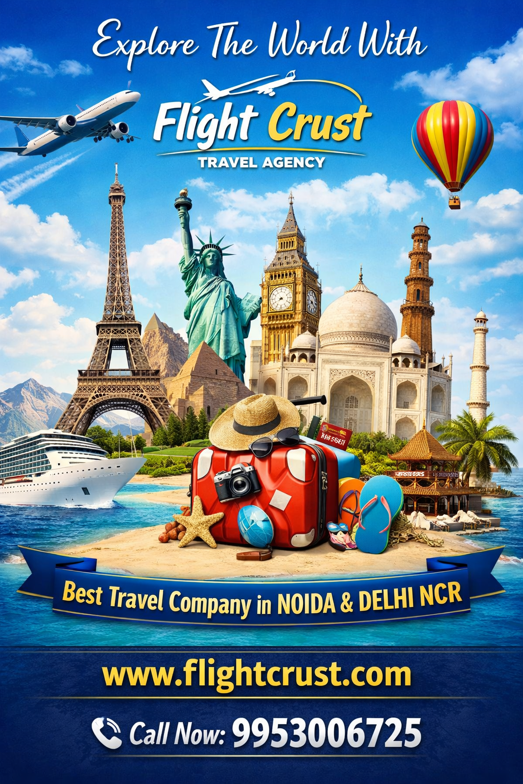 Best Travel Company in Noida & Delhi NCR – Discover the Best Travel Agency in India with Flight Crust