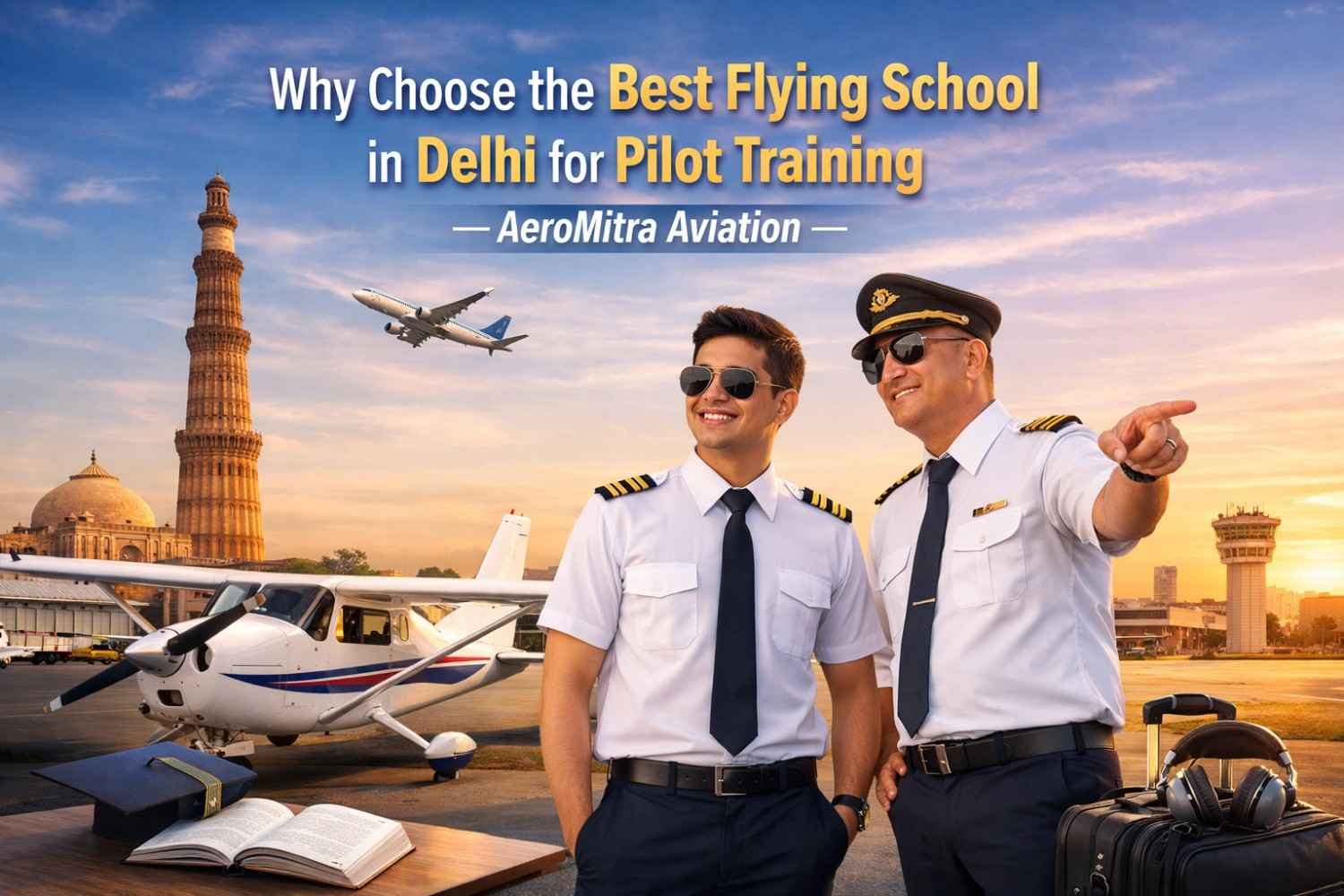 Why Choose the Best Flying School in Delhi for Pilot Training – AeroMitra Aviation