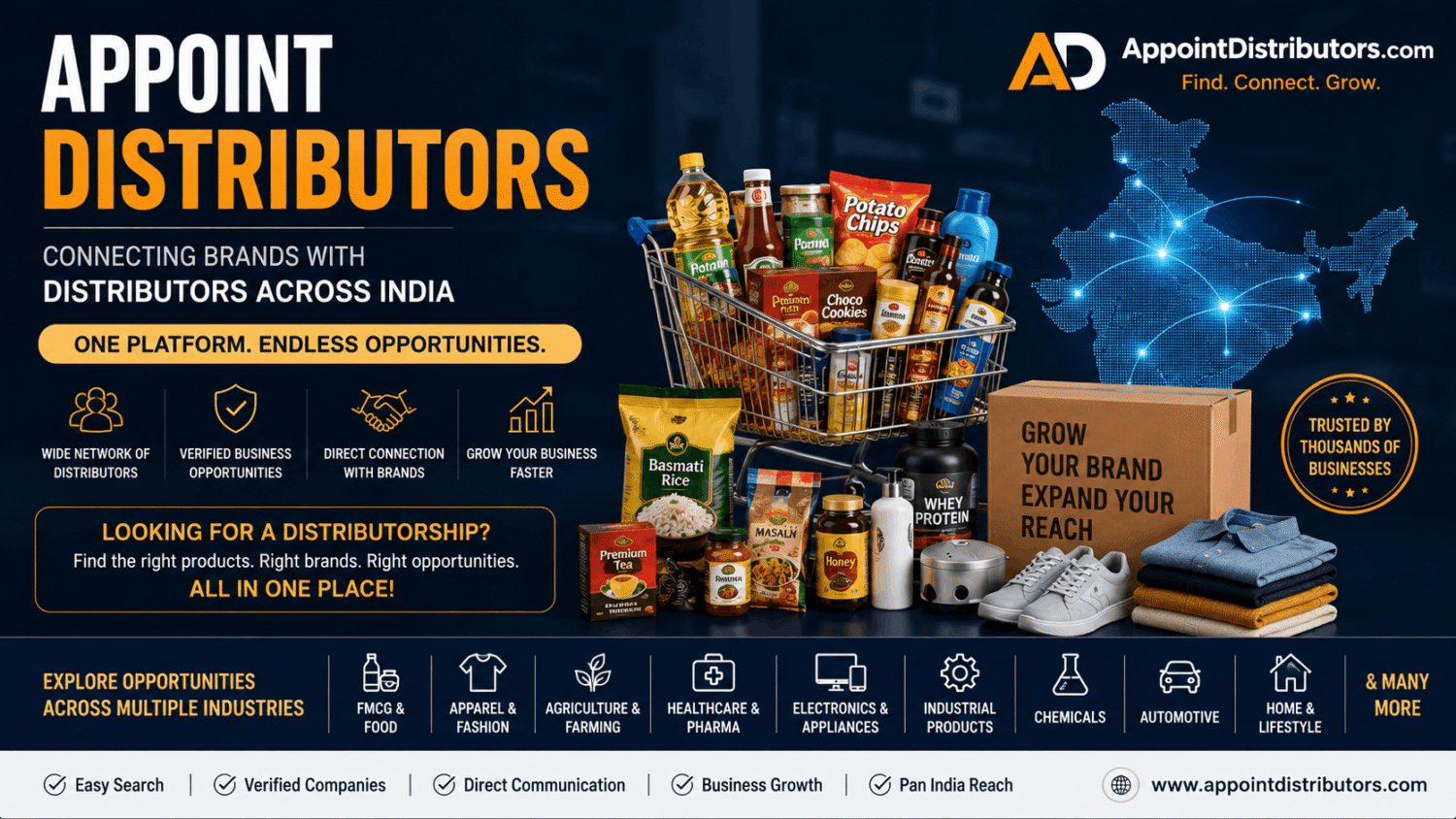 Distributor Wanted Across India – Join Leading Brands with AppointDistributors