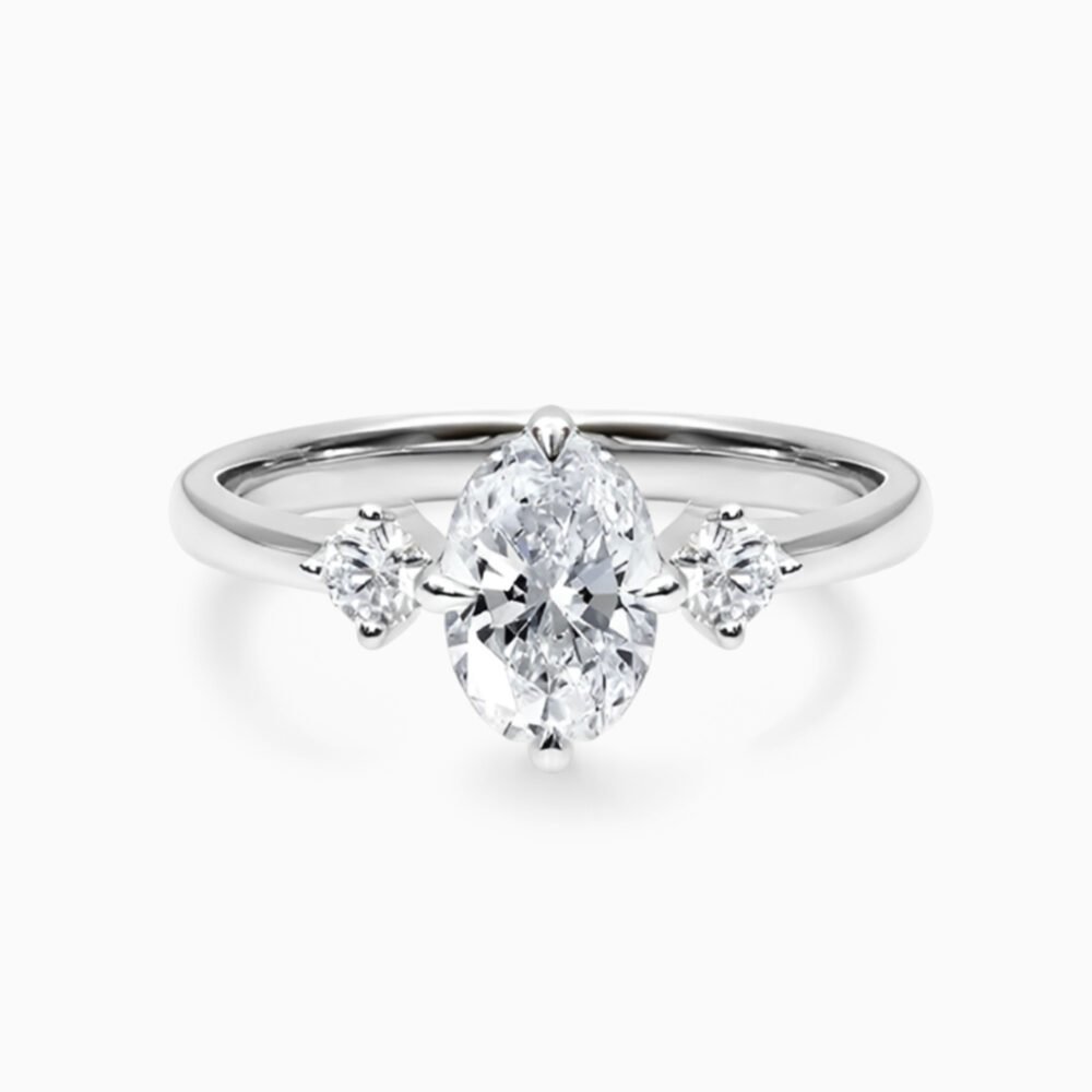 Choosing the Right Metal for Your Lab-Grown Oval Three-Stone Engagement Ring