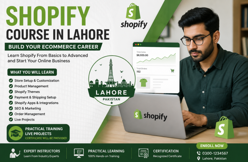 Shopify Course in Lahore – Build Your E-Commerce Career with Practical Skills