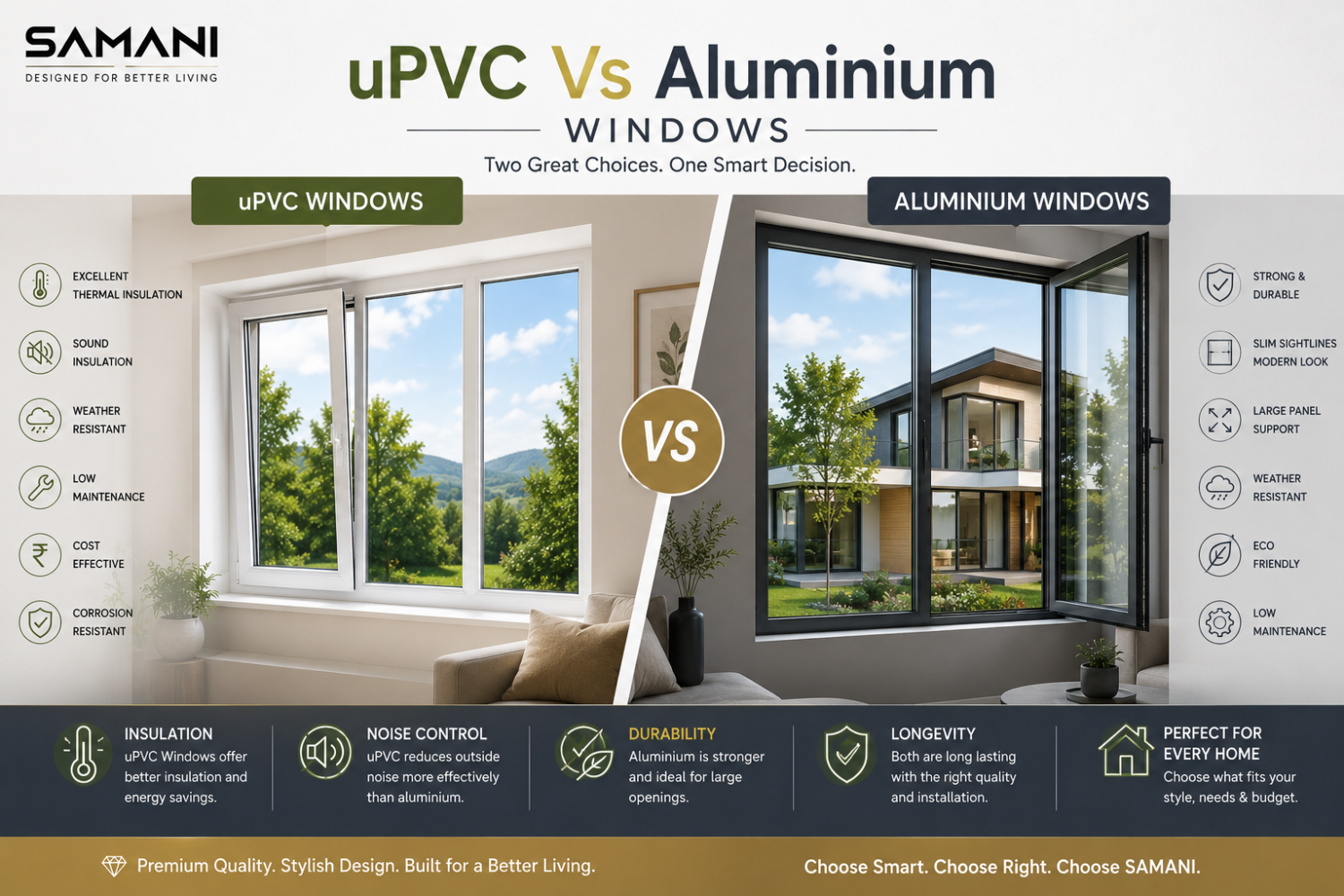 uPVC vs Aluminium Windows: Which Is the Better Choice for Your Home?
