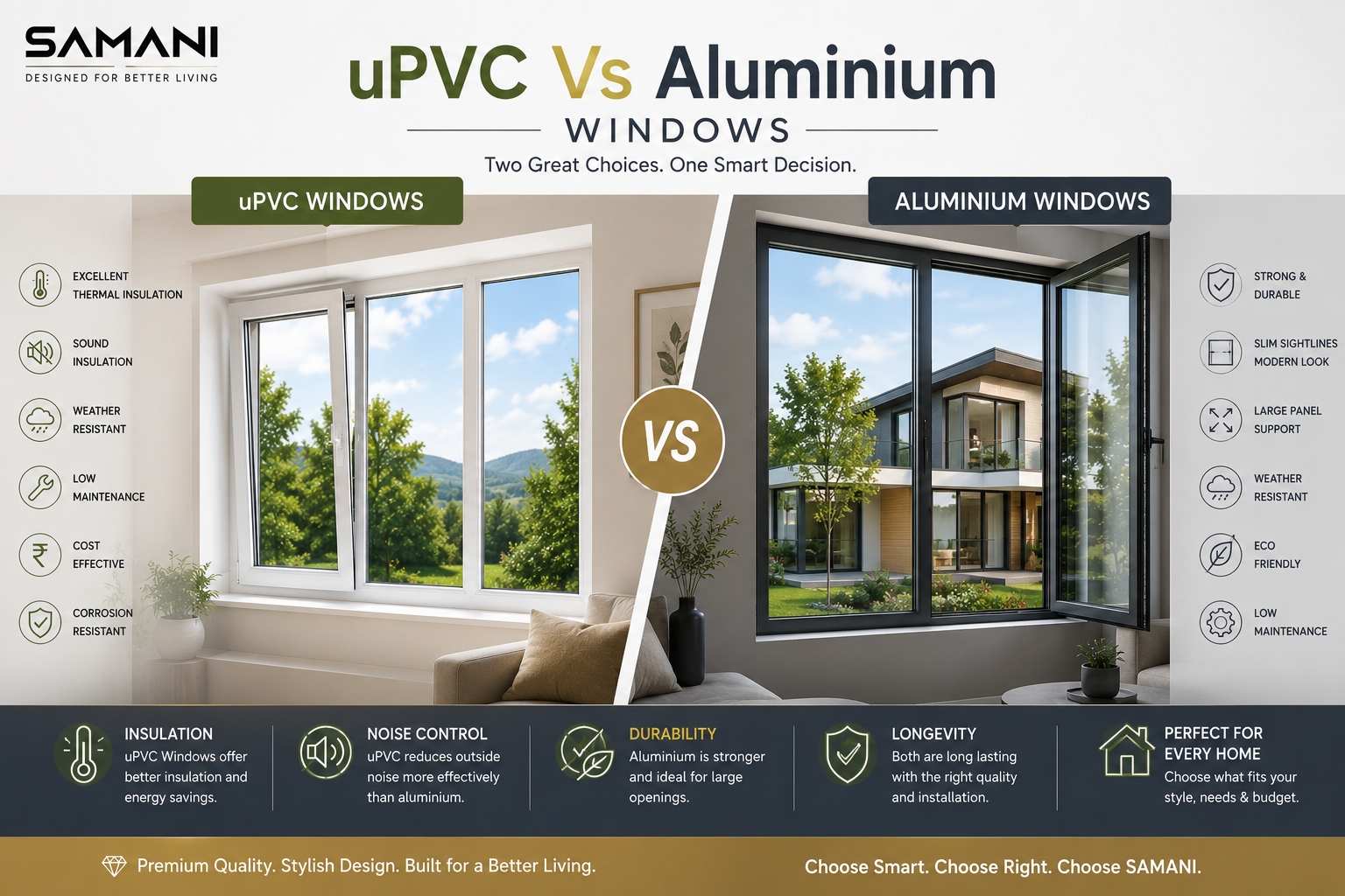 uPVC vs Aluminium Windows: Which Is the Better Choice for Your Home?