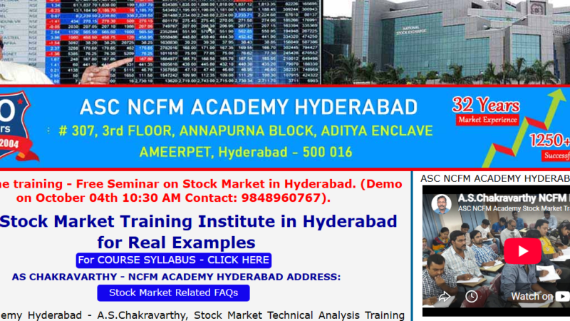 Best stock market training institute in hyderabad for beginners