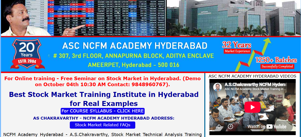 Best stock market training institute in hyderabad for beginners