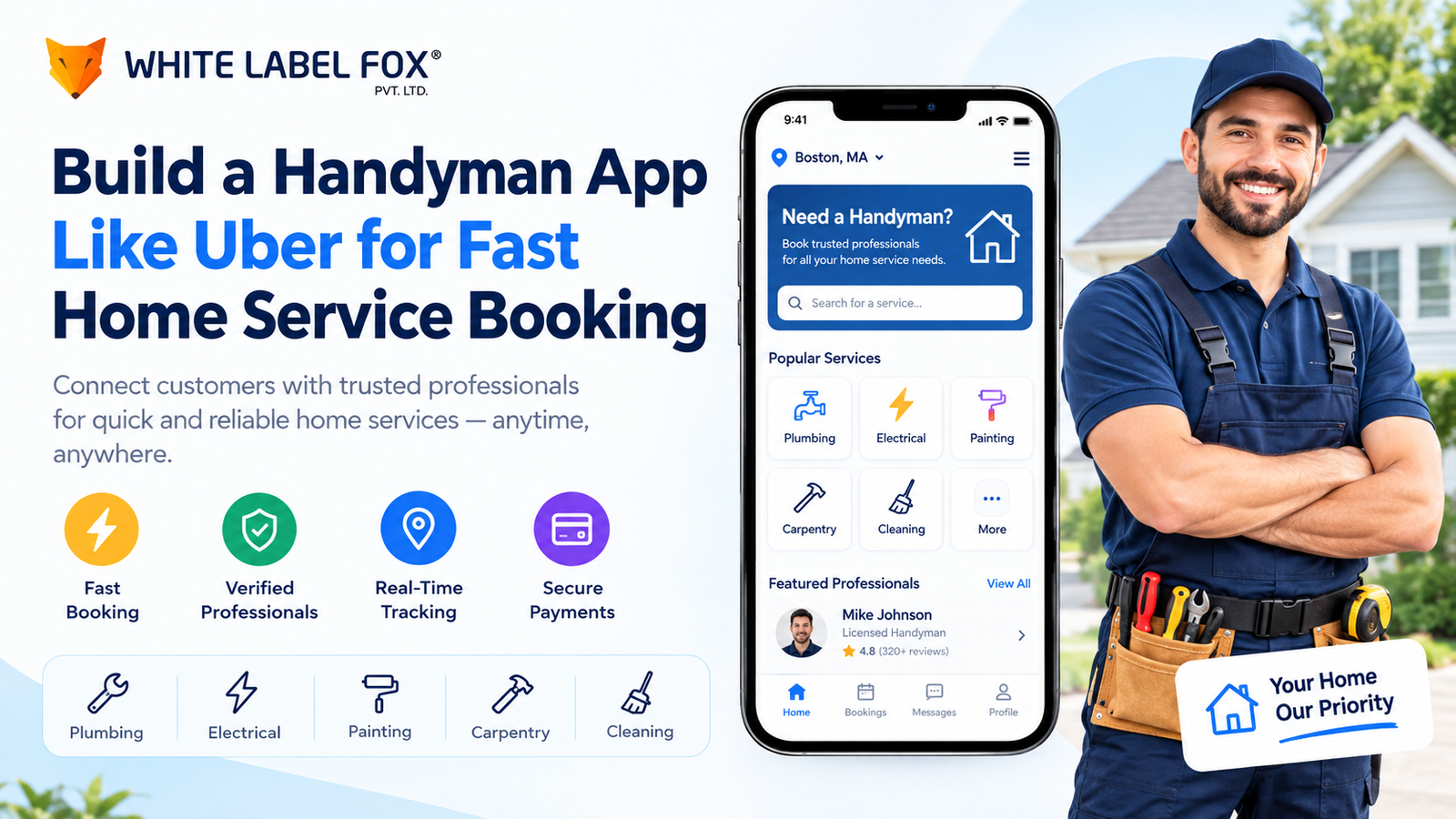 Build a Handyman App Like Uber for Fast Home Service Booking