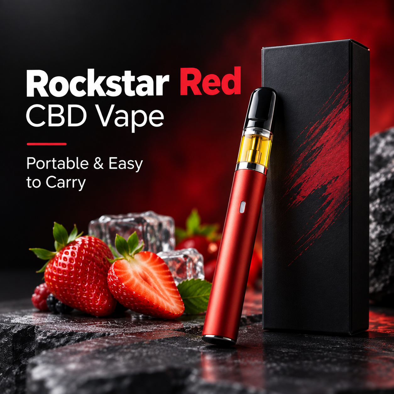 Rockstar Red CBD Vape – Flavorful & Portable Design