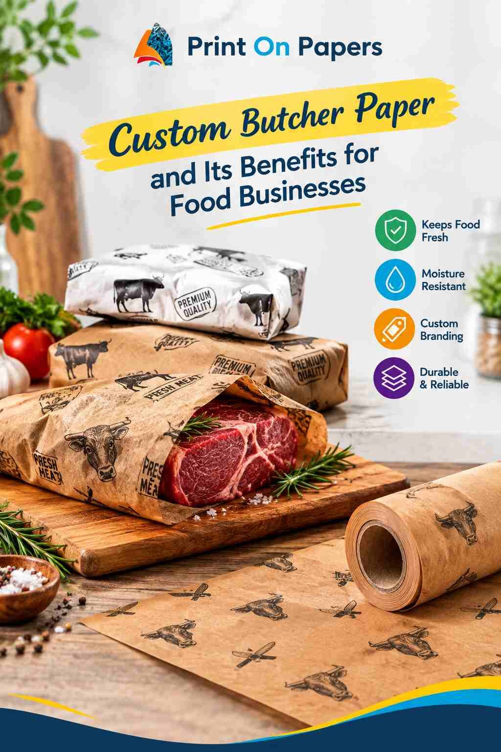 Custom Butcher Paper and Its Benefits for Food Businesses