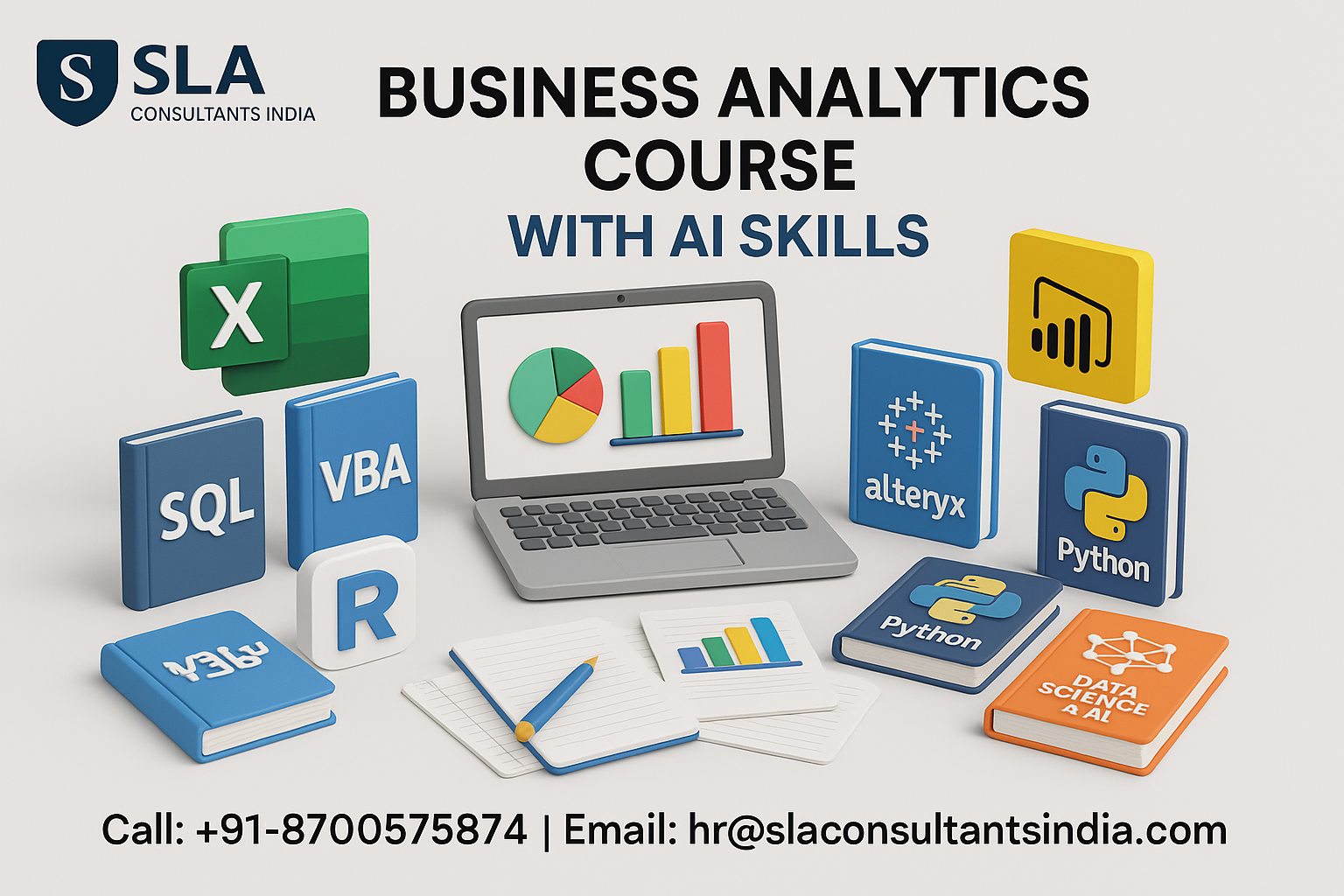 Business Analyst Certification in Delhi for 2027 Future Career Growth, Learn Business Intelligence, Process Optimization and Data-Driven Decision-Making | Free Alteryx, Prompt Engineering & Gen AI Skills by SLA Consultants India