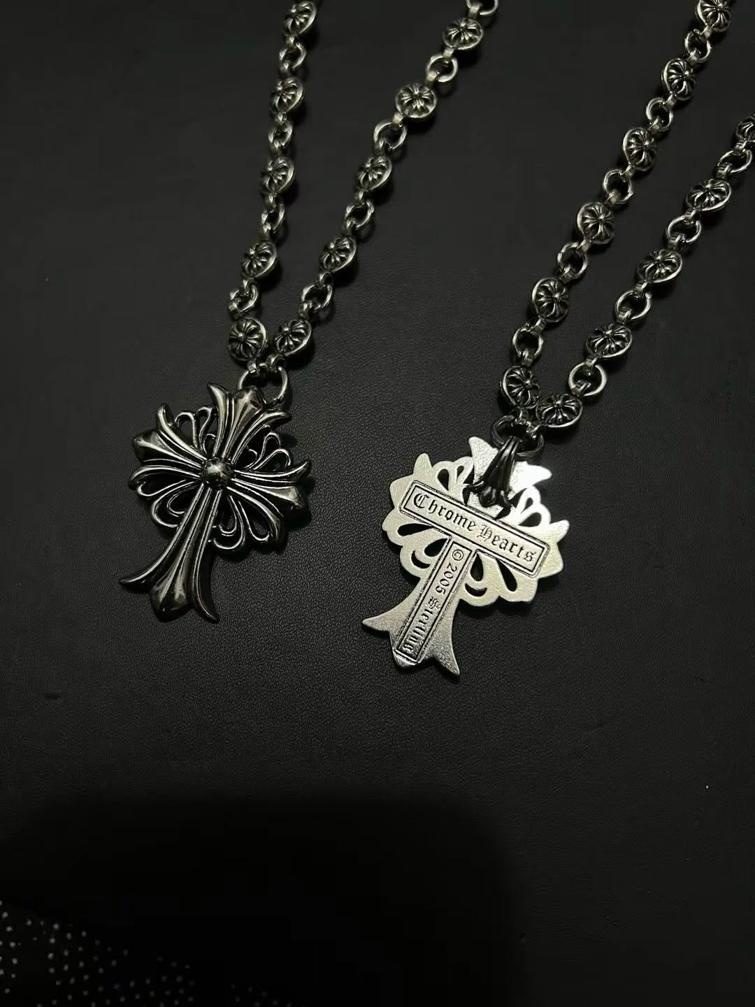 Contemporary American Fashion Statements Built Around a chrome hearts necklace