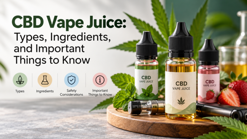 CBD Vape Juice: Types, Ingredients, and Important Things to Know