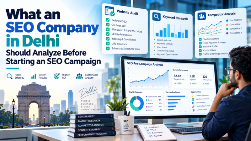 What an SEO Company in Delhi Should Analyze Before Starting an SEO Campaign