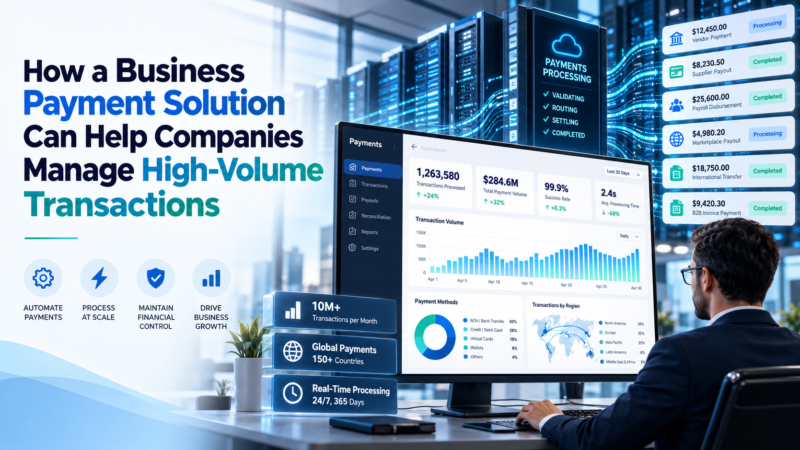 How a Business Payment Solution Can Help Companies Manage High-Volume Transactions