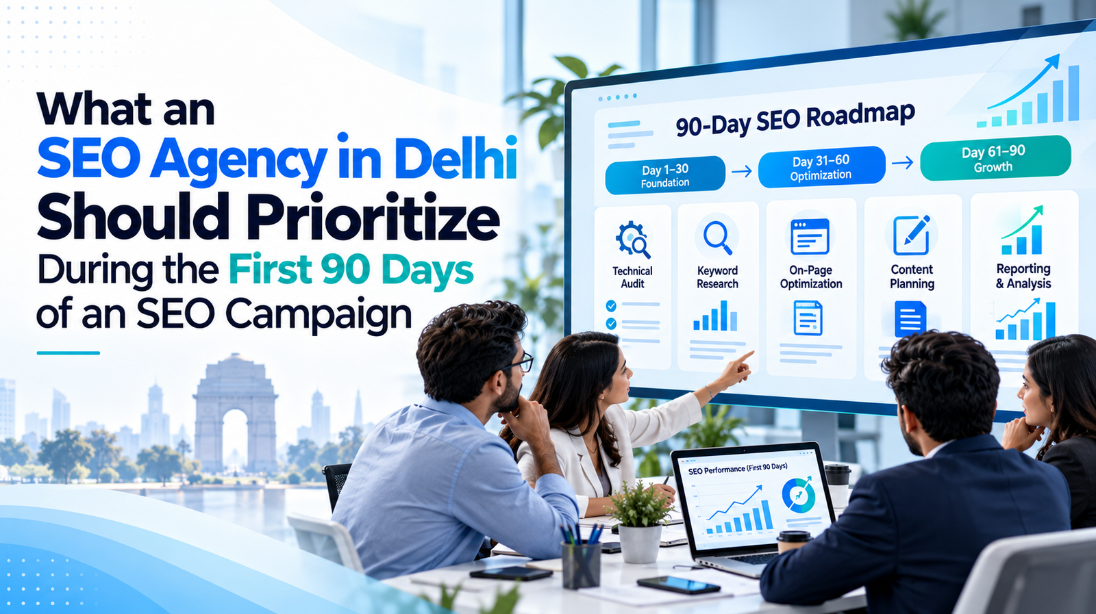 What an SEO Agency in Delhi Should Prioritize During the First 90 Days of an SEO Campaign