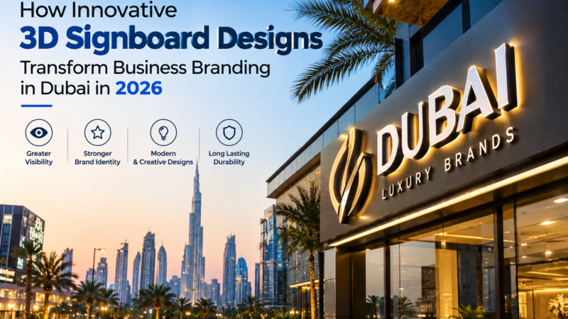 How Innovative 3D Signboard Designs Transform Business Branding in Dubai in 2026