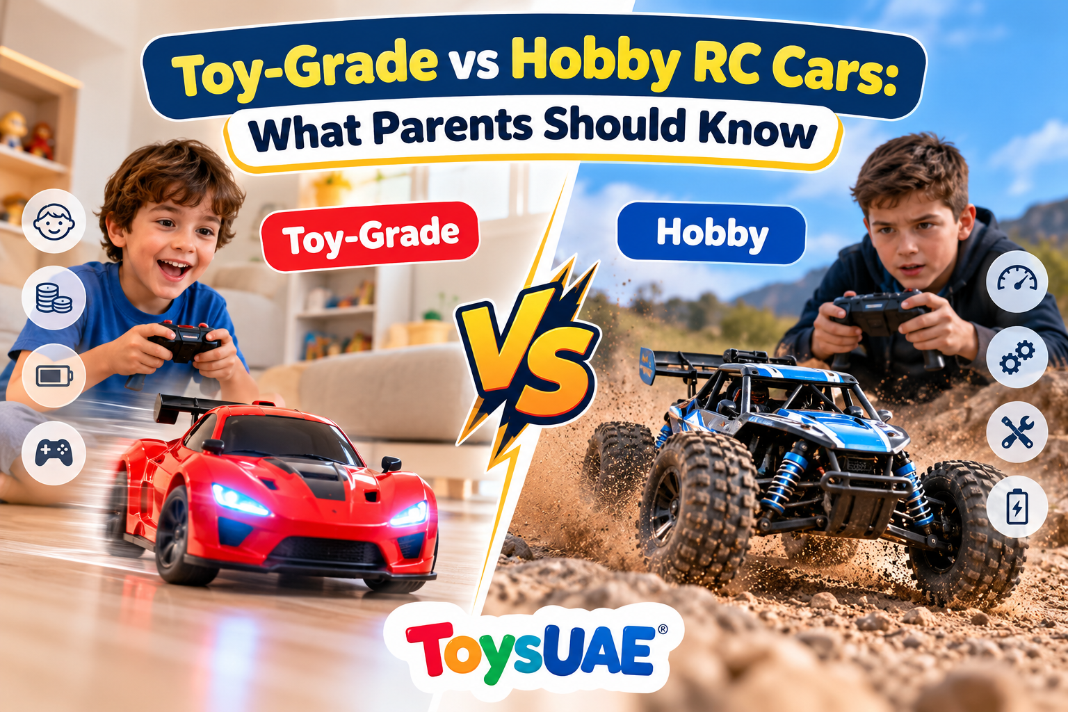 Toy-Grade vs Hobby RC Cars: What Parents Should Know