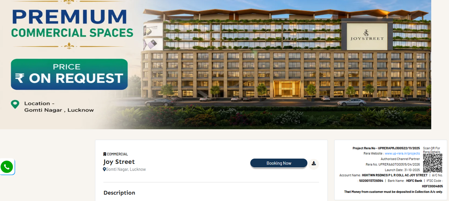 Joy Street Lucknow | Commercial Property Investment